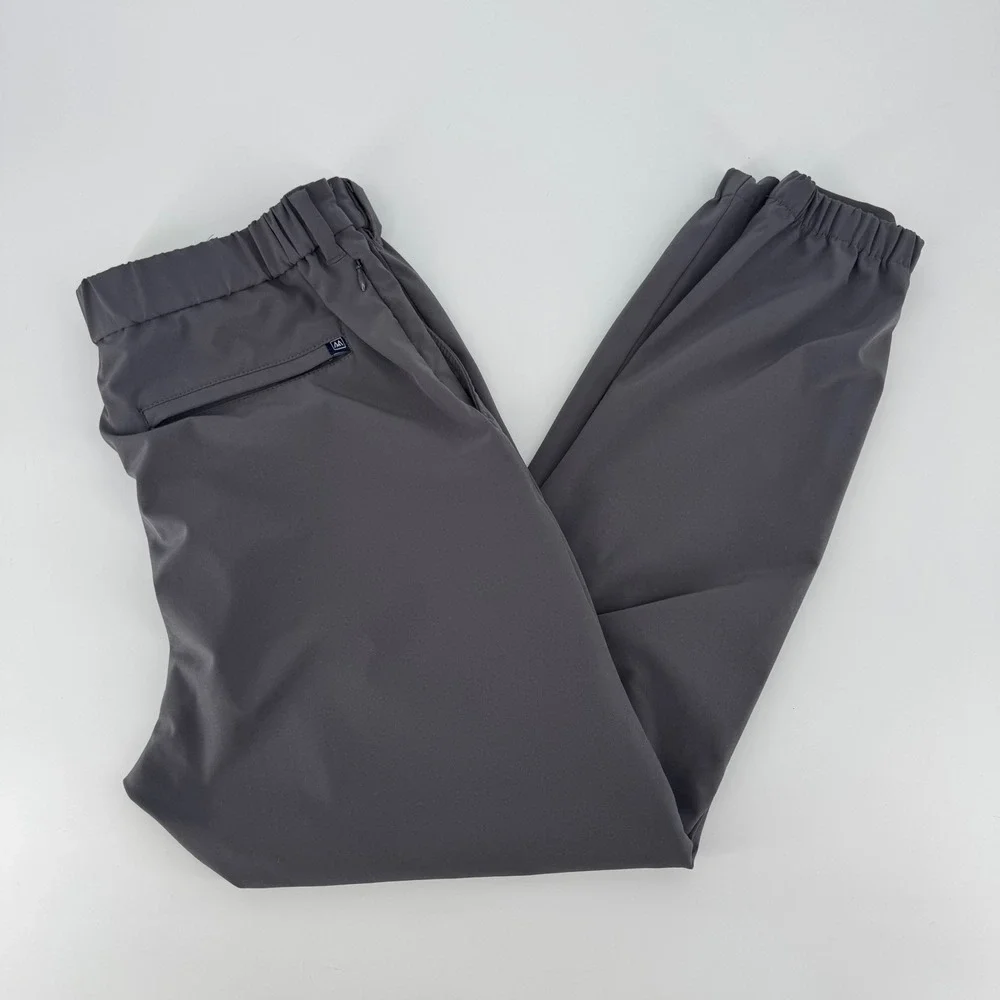 Mizzen+Main Helmsman Slim Chino Joggers Mens 34W Charcoal Grey Performance Pants